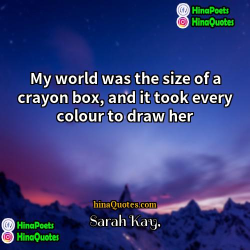 Sarah Kay Quotes | My world was the size of a